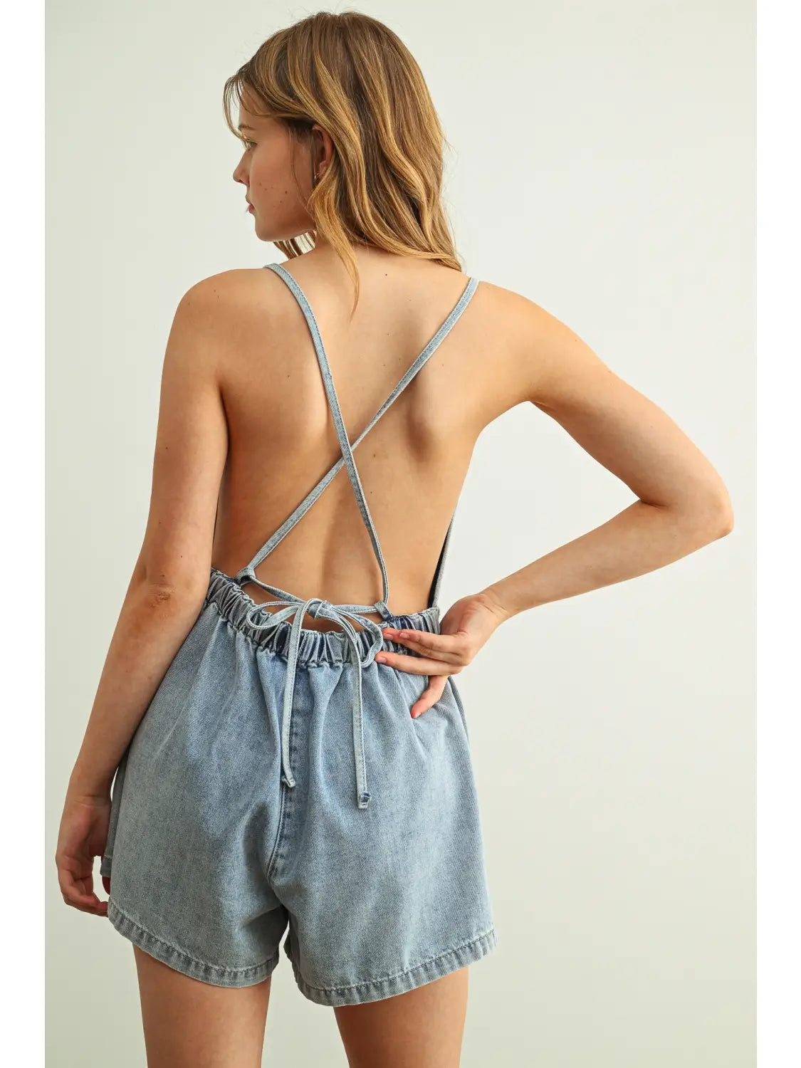 Chambray Denim Romper