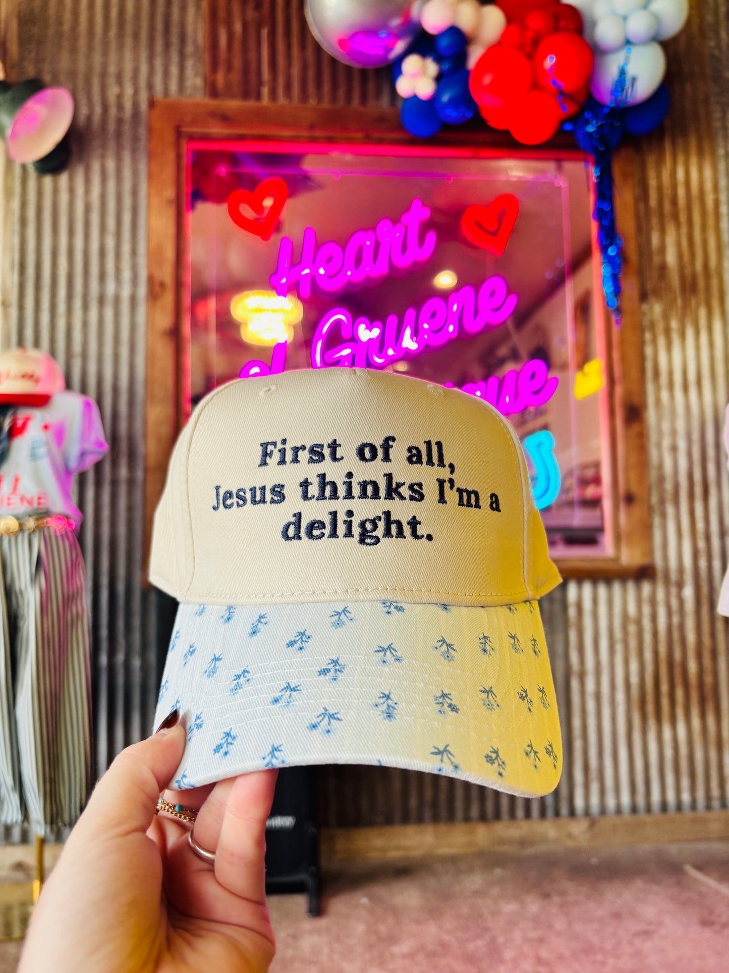 Jesus Thinks I'm a Delight Trucker Hat