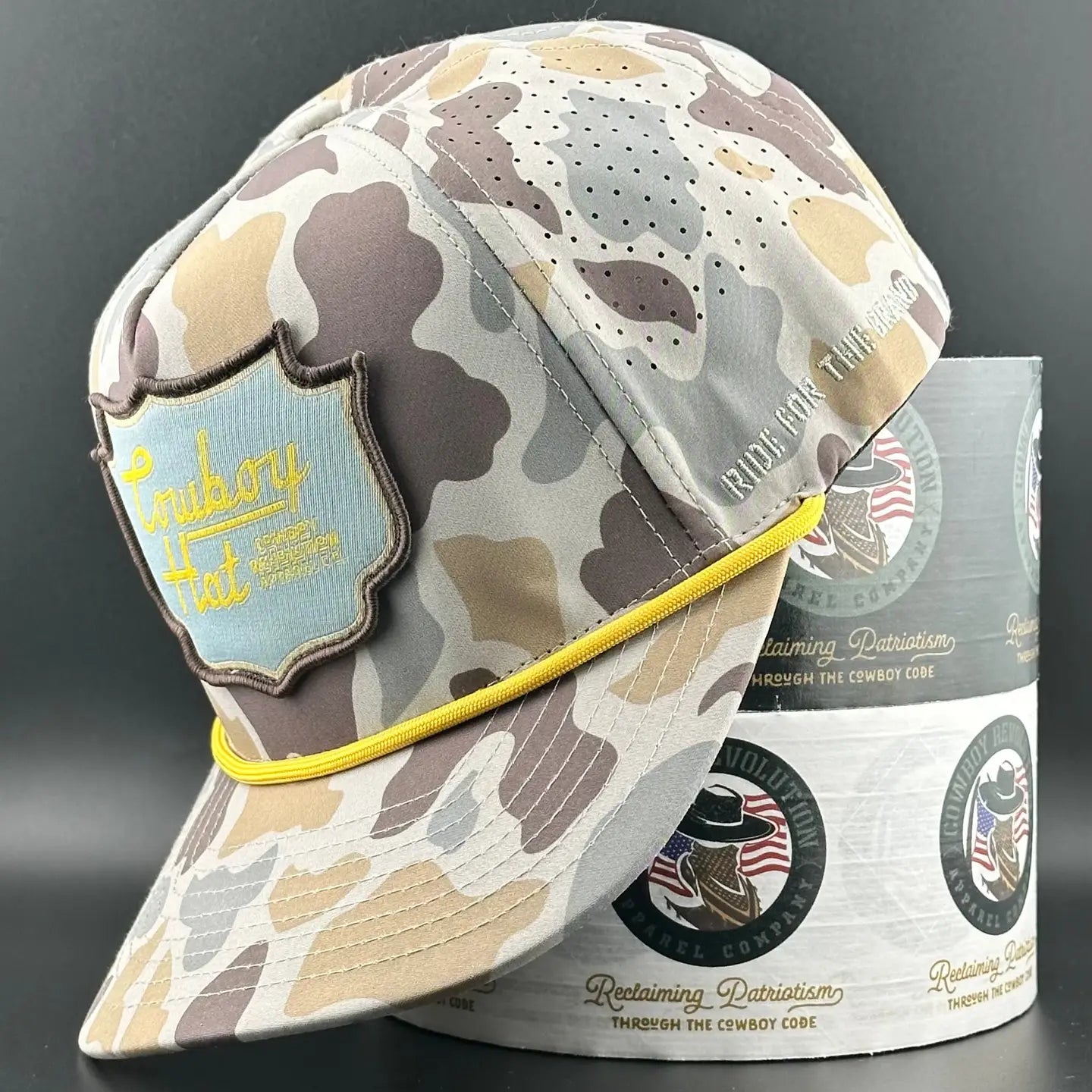 Marshland Camo Patch Cowboy Hat Trucker Hat