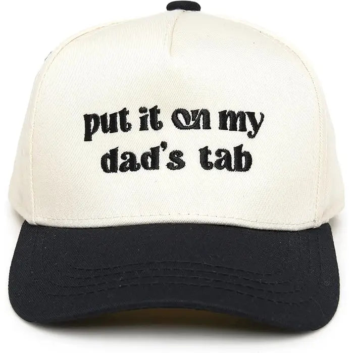 Put It On My Dads Tab Kids Embroidered Trucker Hat