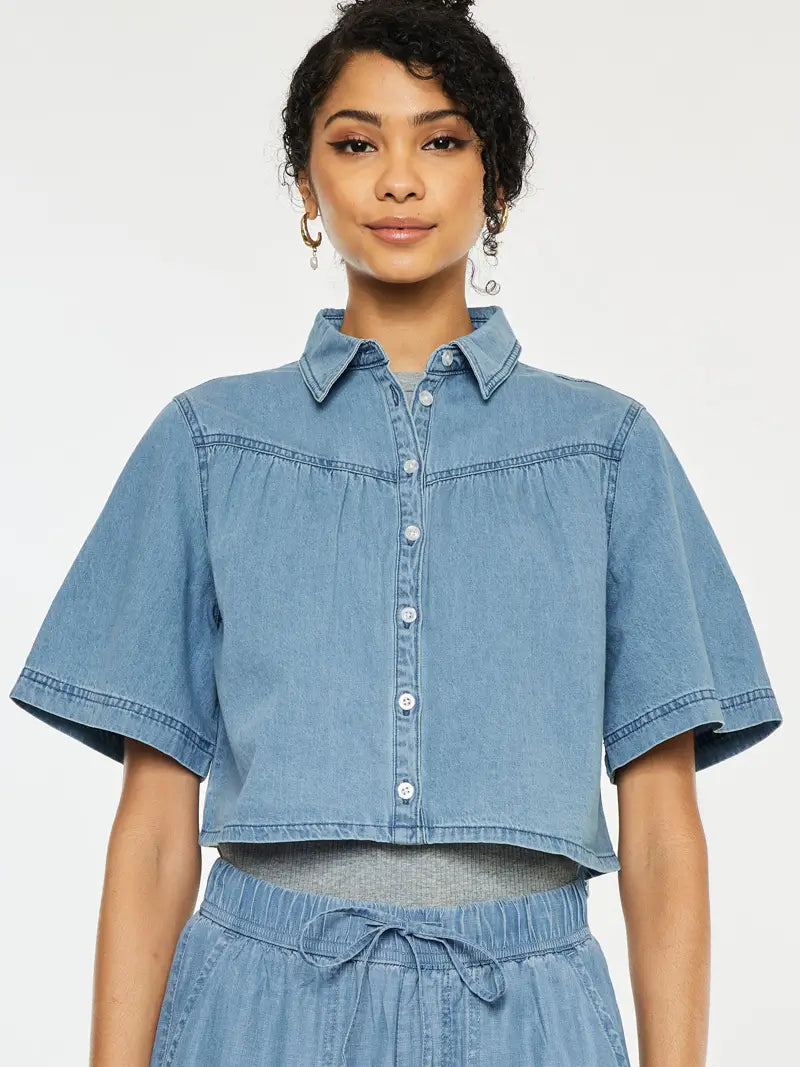 Short Sleeve Cropped Shirt