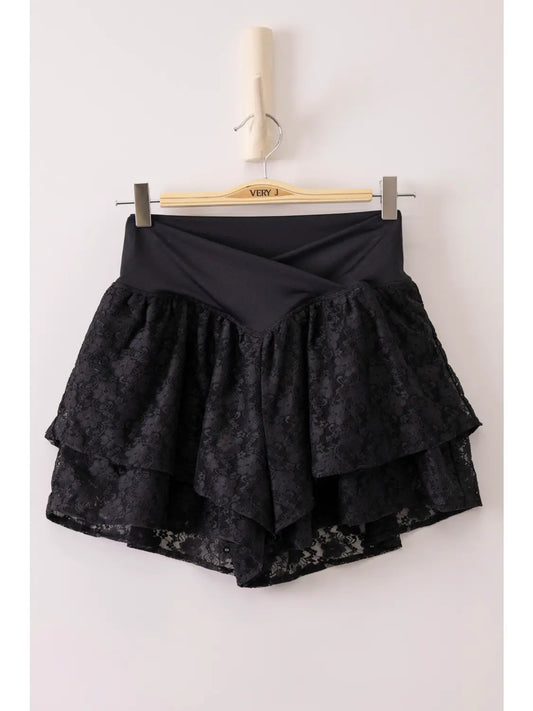 Double Layered Lace Active Shorts