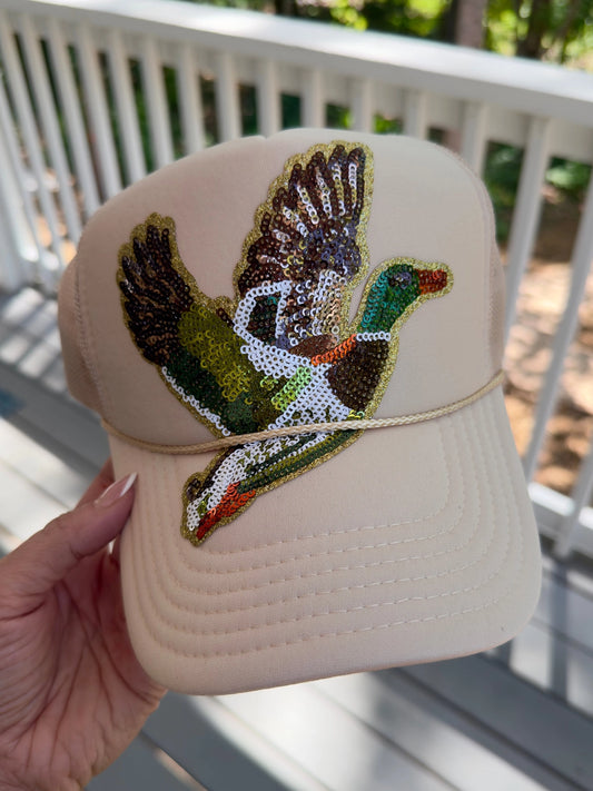 Backwoods Bougie Sequin Mallard Trucker Hat