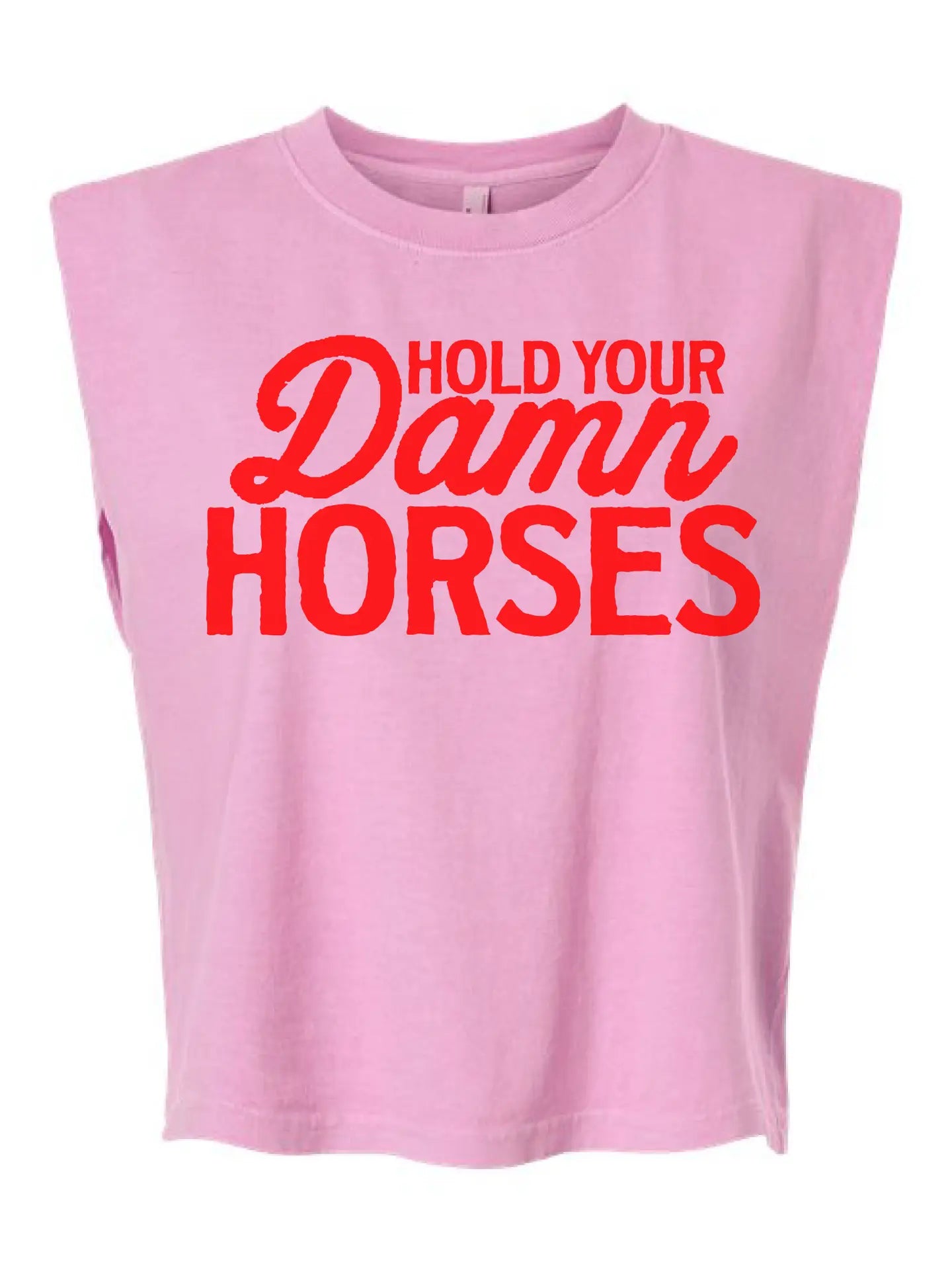 Hold Your Damn Horses Boxy Tank