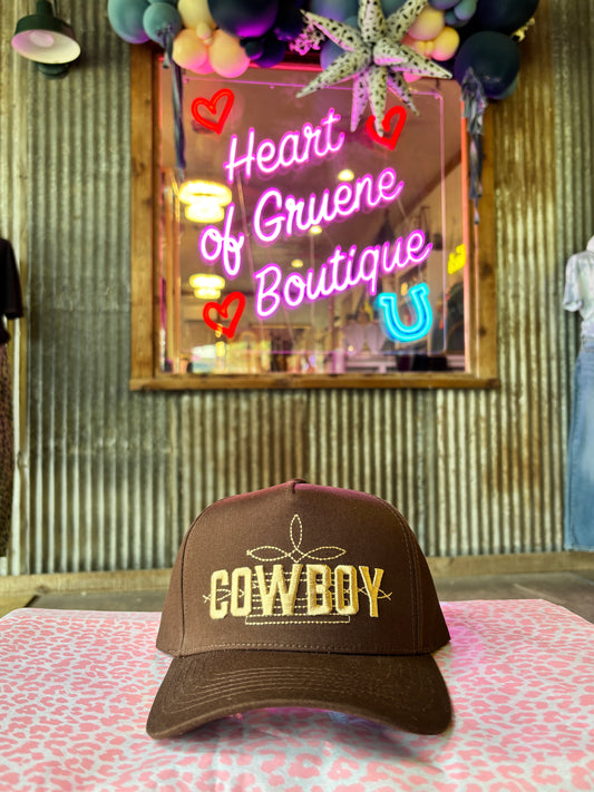 Cowboy With Stitch Design Trucker Hat