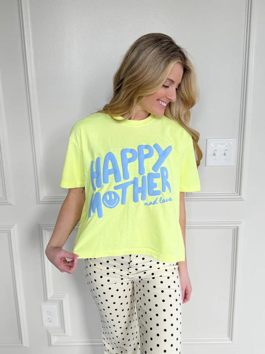 Happy Mother, Mad Love Cropped Graphic Tee