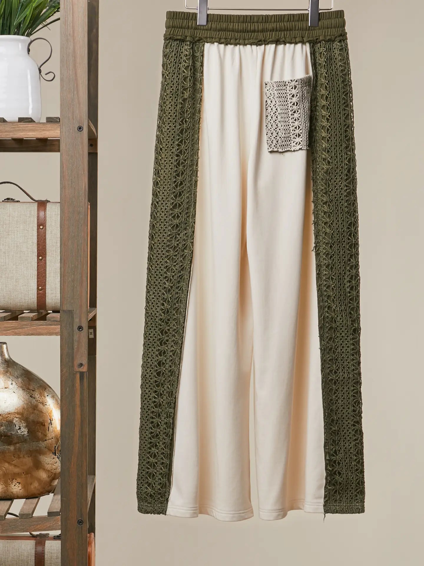 Lace Patchwork Maxi Pants