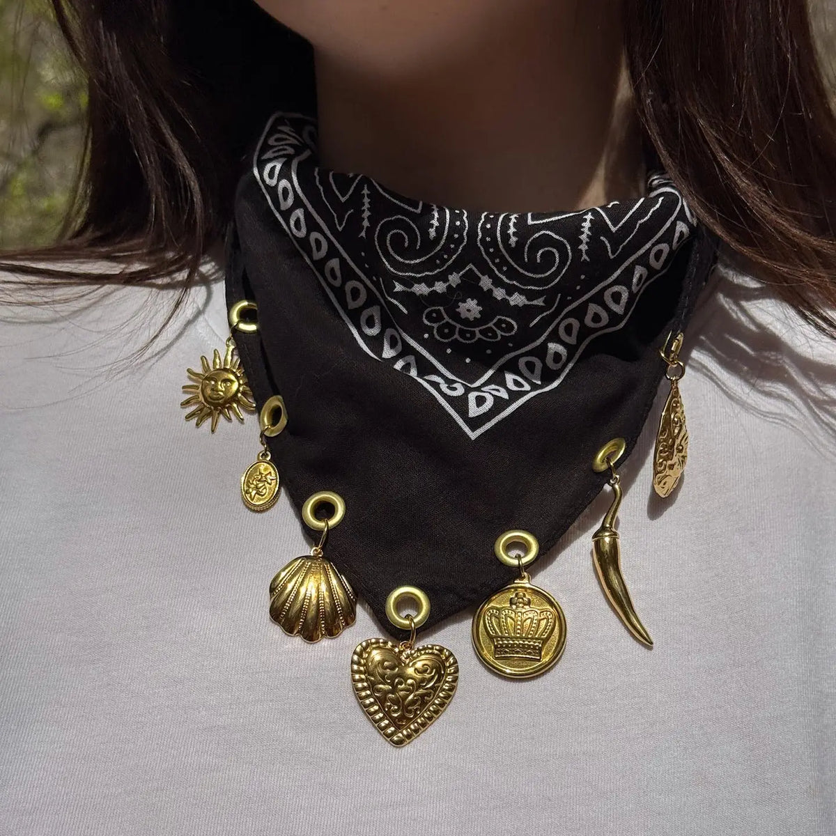 Bandana Charm Necklace