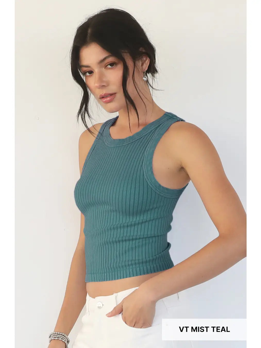 Vintage Wide Ribbed Tank Top