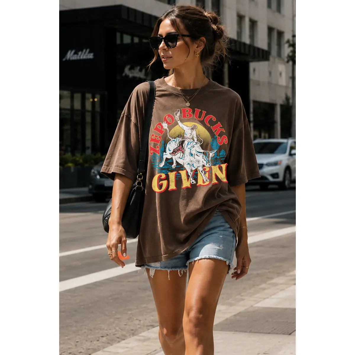 Zero Bucks Given Oversized Mineral Graphic Tee