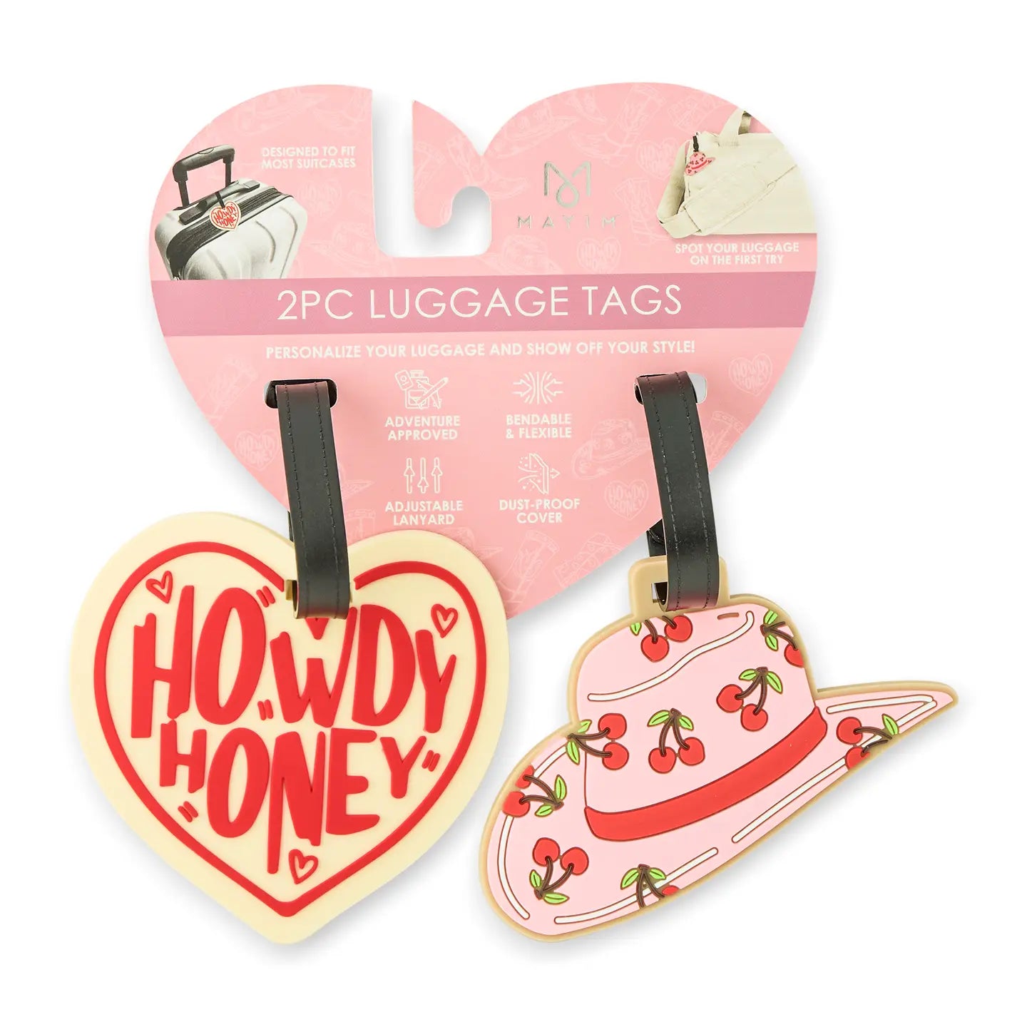 2pk Luggage Cherry Cowgirl/Heart