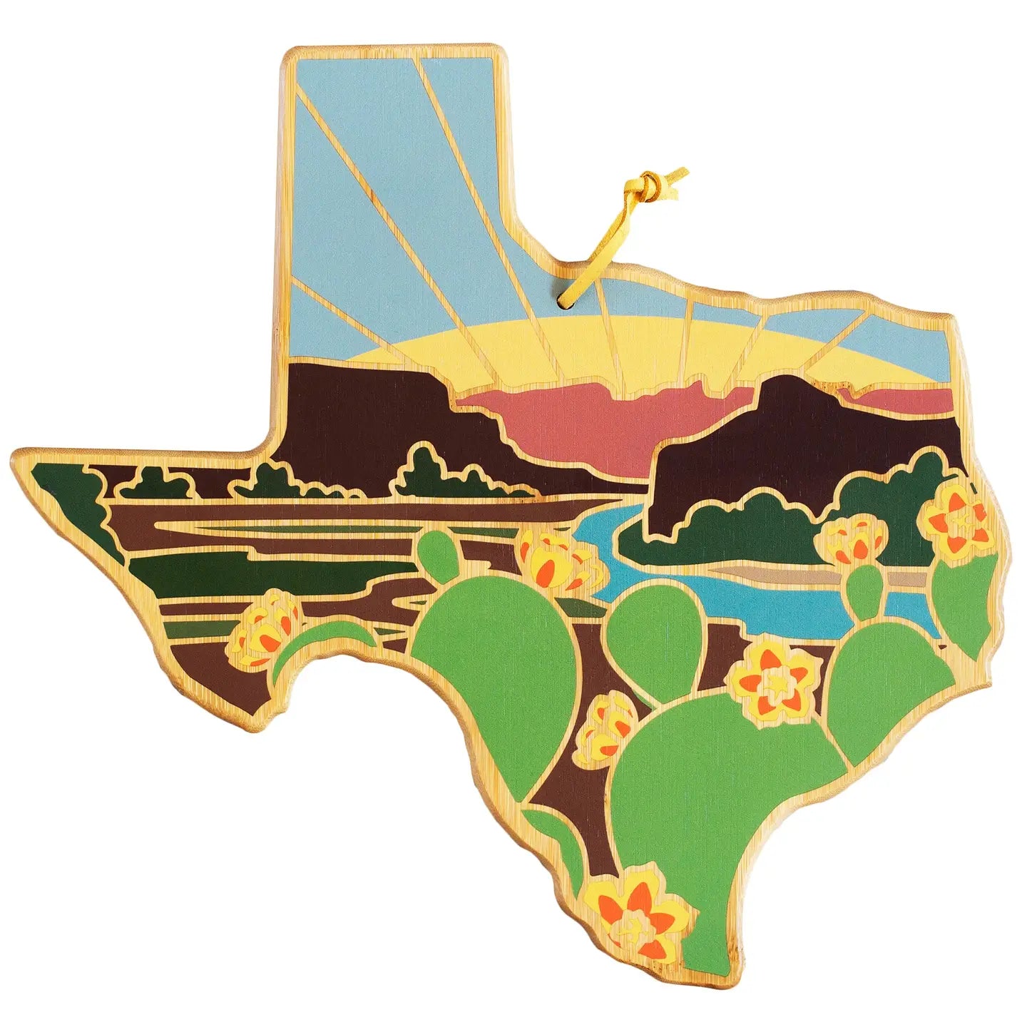 Texas Cutting Board with Artwork By Summer Stokes
