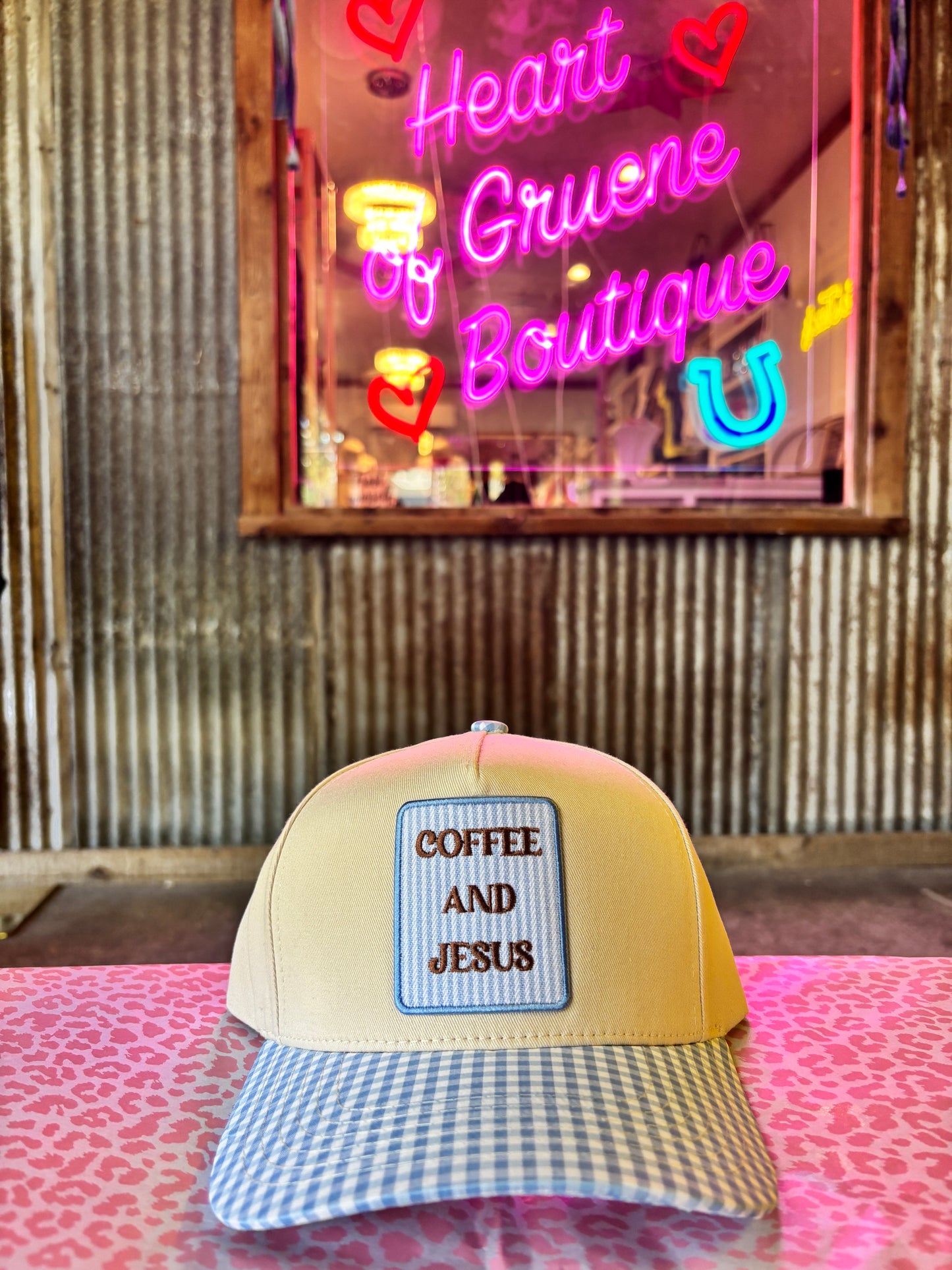 Coffee and Jesus Trucker Hat