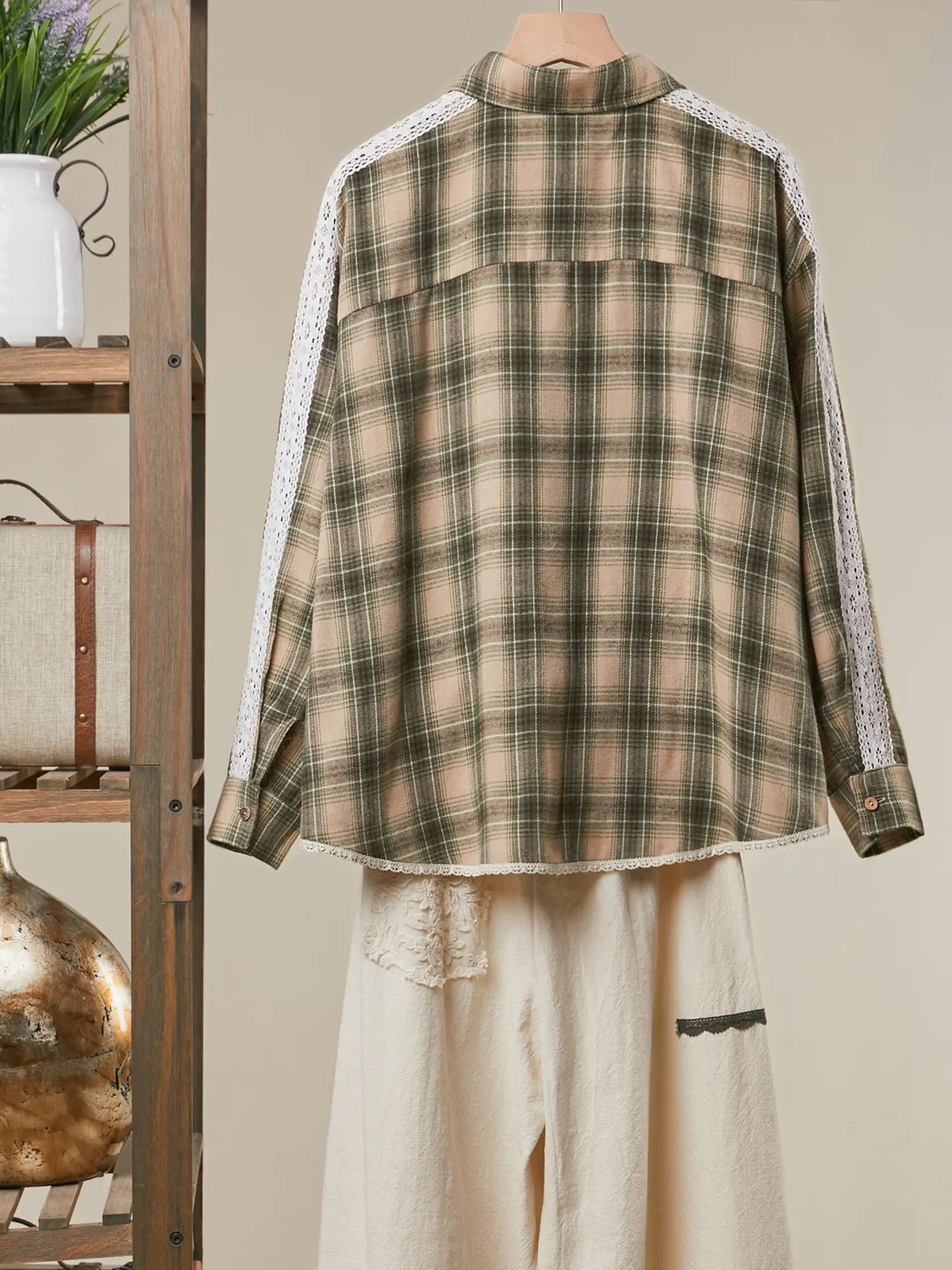Sun washed Check Utility Pocket Shirt