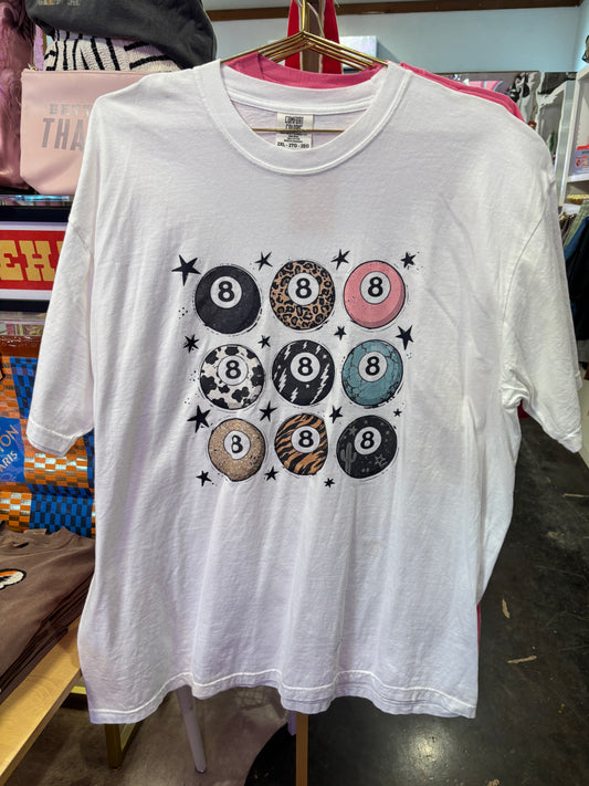 Printed 8 Ball Graphic Tee