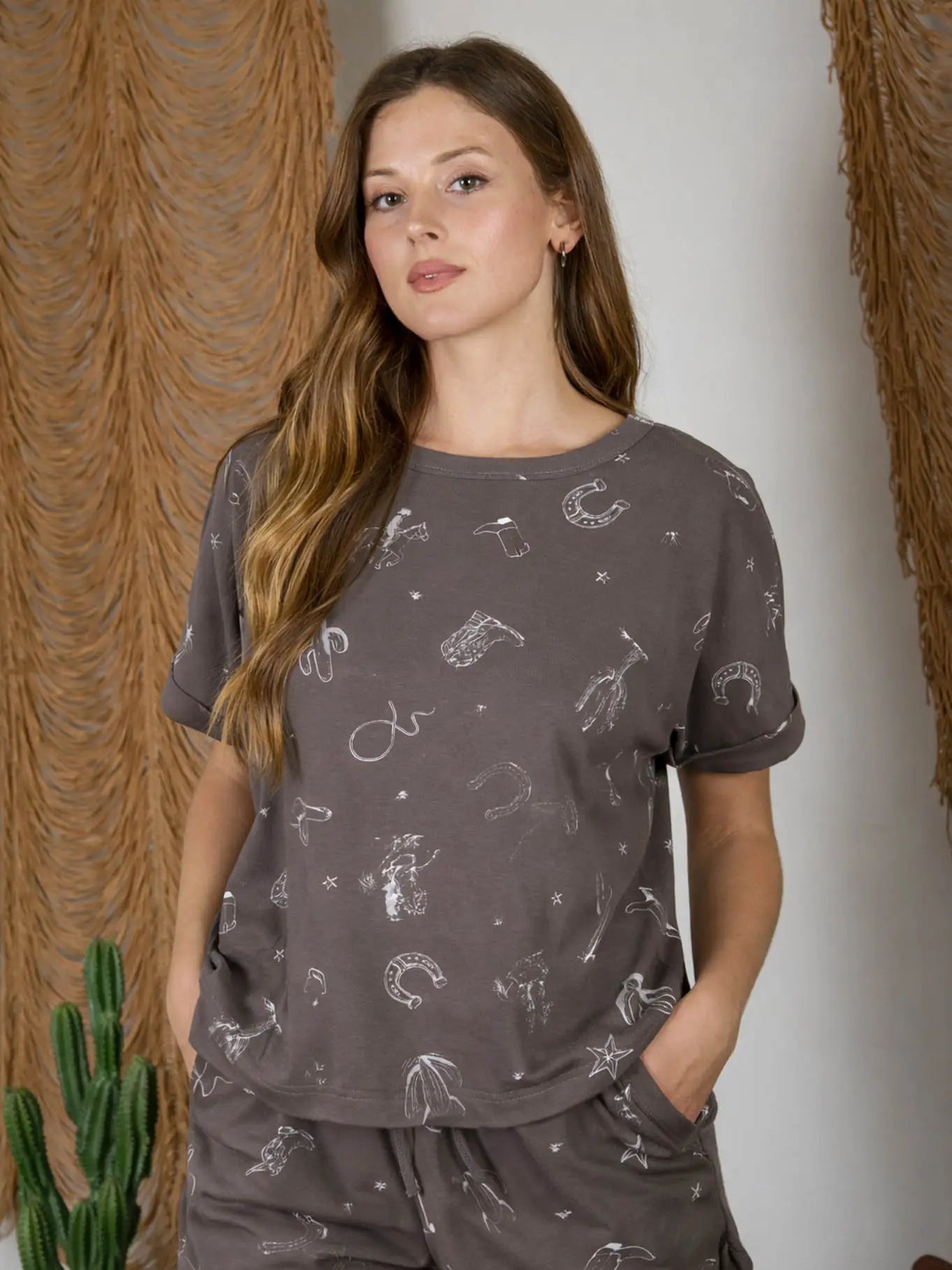 Western Print Lounge Set
