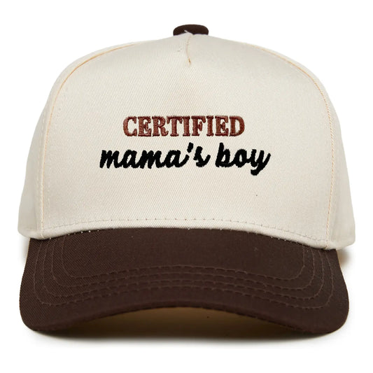 Certified Mamas Boy Kids Embroidered Trucker Hat