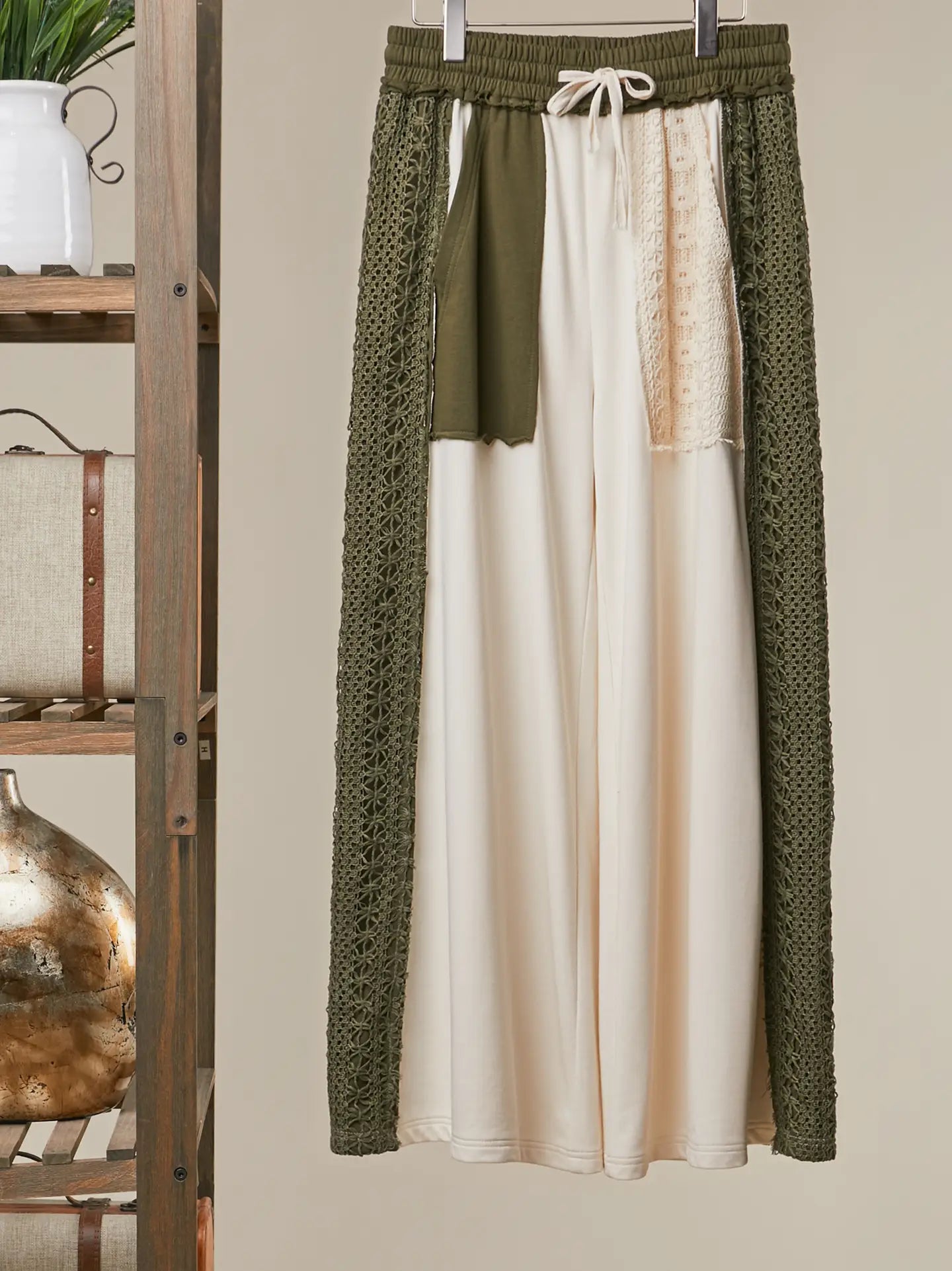 Lace Patchwork Maxi Pants