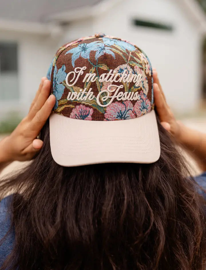I'm Sticking with Jesus Trucker Hat