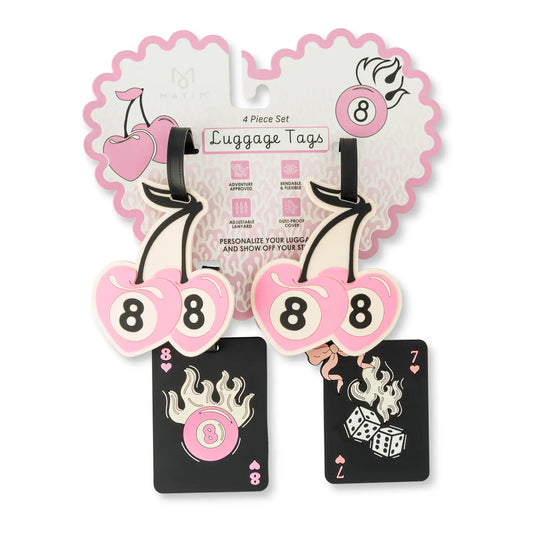 4pk Luggage Tags - Dice Cherries