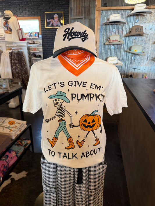 Let's Give Em' Pumpkin To Talk About Halloween Tee