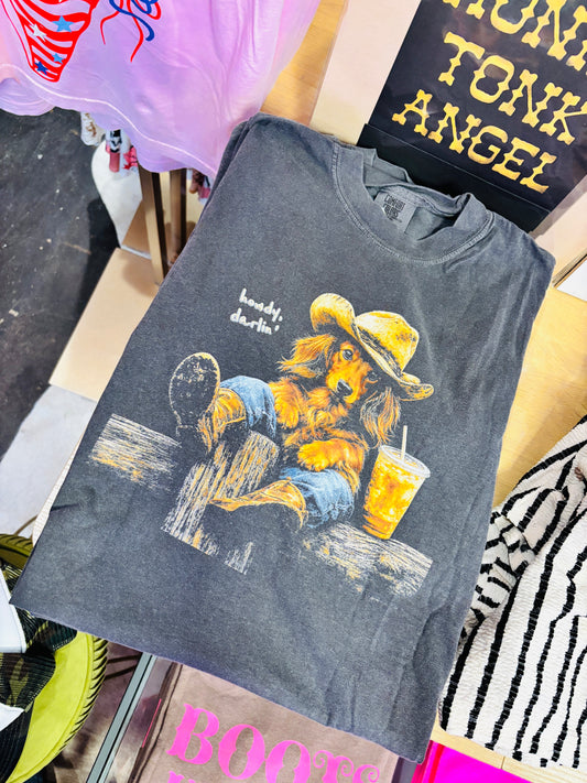 Howdy Darlin Cowboy Pup Tee