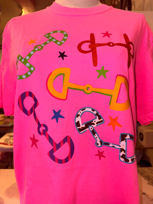 Colorful Horse Bit Graphic Tee