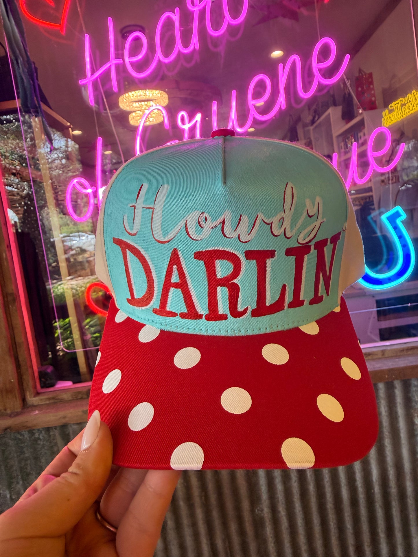 Hand Painted Howdy Darlin' Trucker Hat