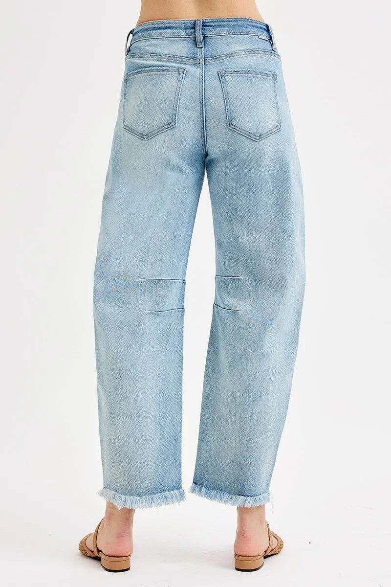 Slouchy Crop Barrel Jeans