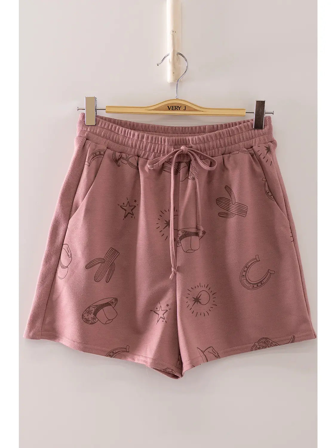 Western Print Lounge Shorts