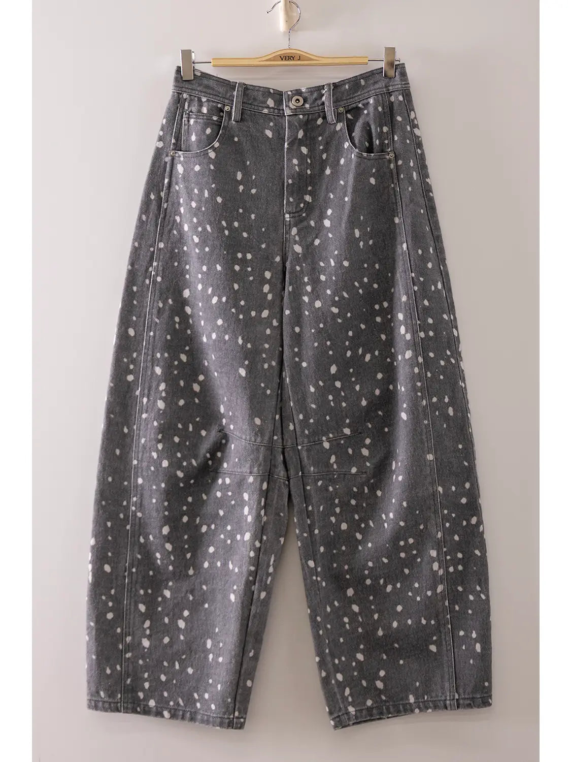 Allover Print Bambi Barrel Pants