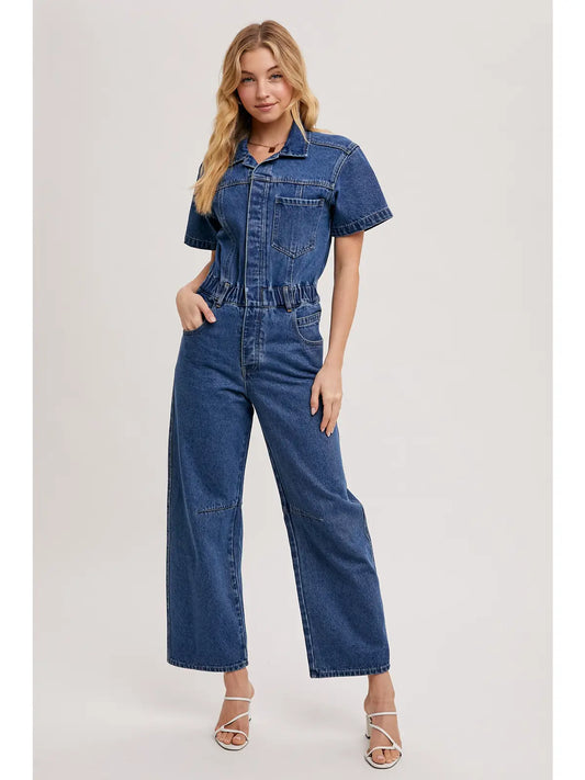 Denim Utility Jumpsuit
