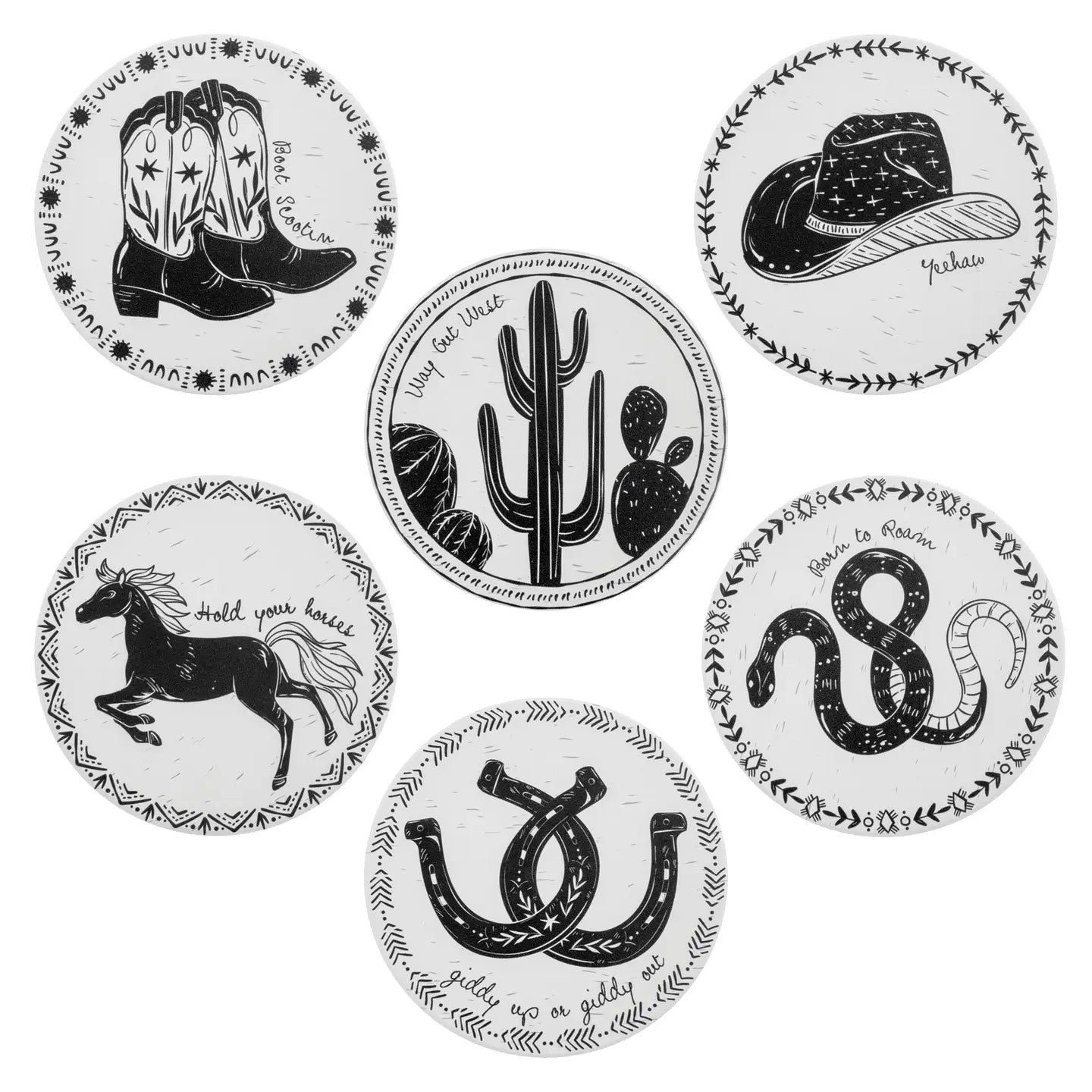Boho Western Coasters
