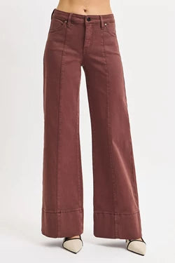 Tummy Control Mid Rise Wide Leg