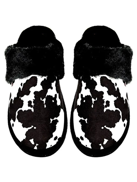 Cow Print Slippers