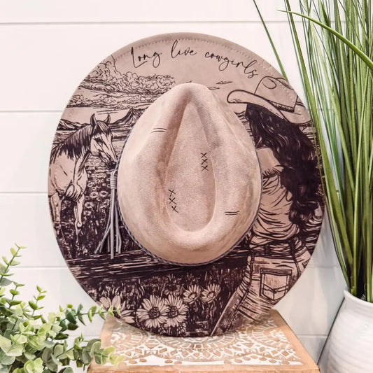 Engraved Cowgirl Hat