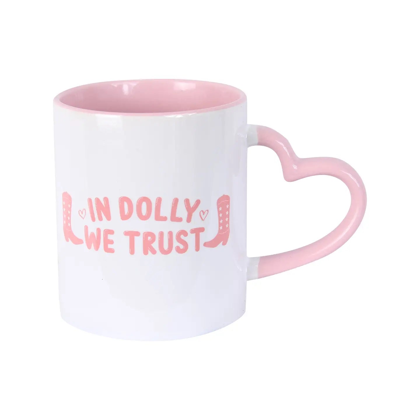 In Dolly We Trust Heart Coffee Mug