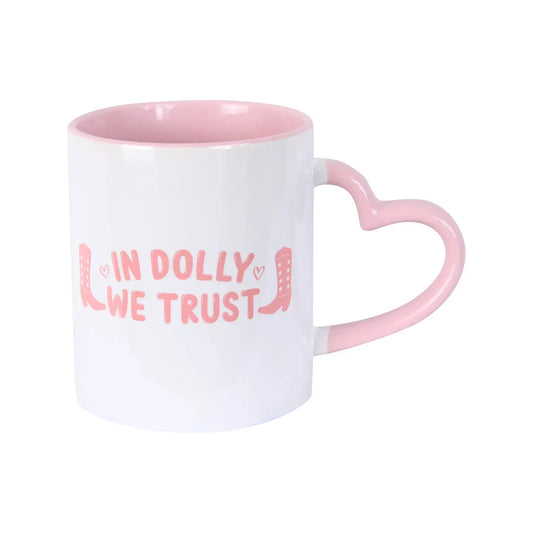 In Dolly We Trust Heart Coffee Mug