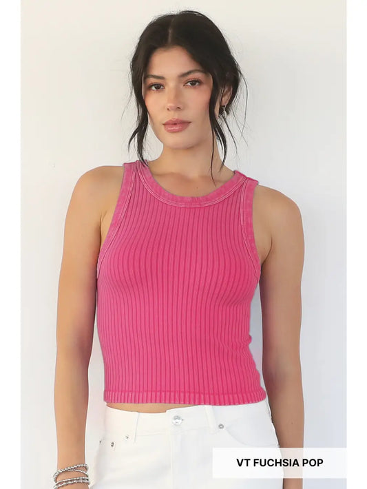 Vintage Wide Ribbed Tank Top