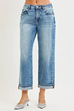 Mid Rise Ankle Boyfriend Jeans