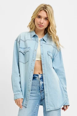Western Yoke Relaxed Fit Denim Shirt