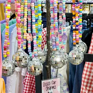 Disco Ball Car Charm