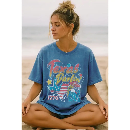 Texas Darlin Oversized Mineral Graphic Tee