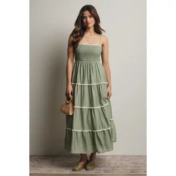 Smocked Tiered Maxi Dress