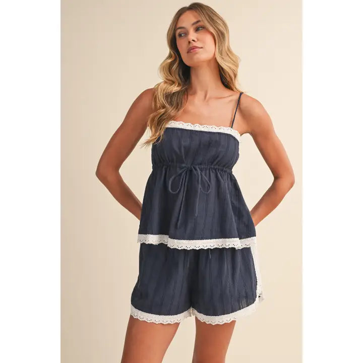Peplum Top and Shorts Set