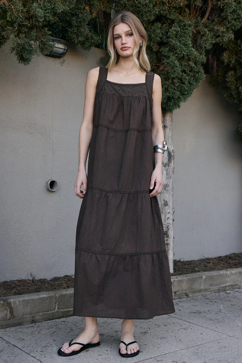 Lace Trim Maxi Dress