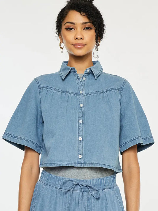 Short Sleeve Cropped Shirt