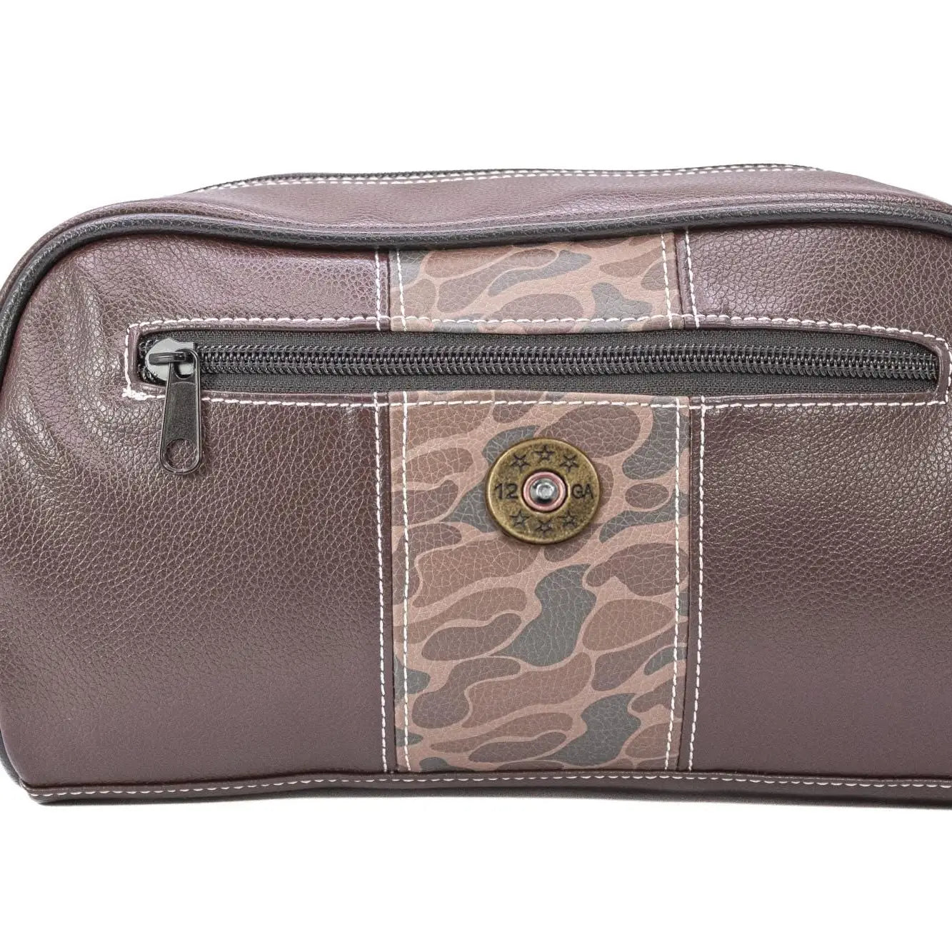 Shot Shell Brown Pebble Camo Men's Toiletry Bag