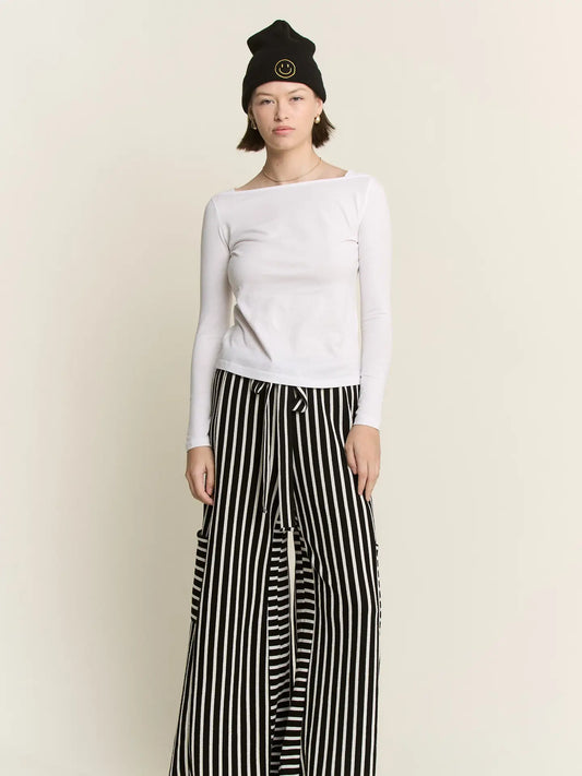 Stripe Wide Leg Pants