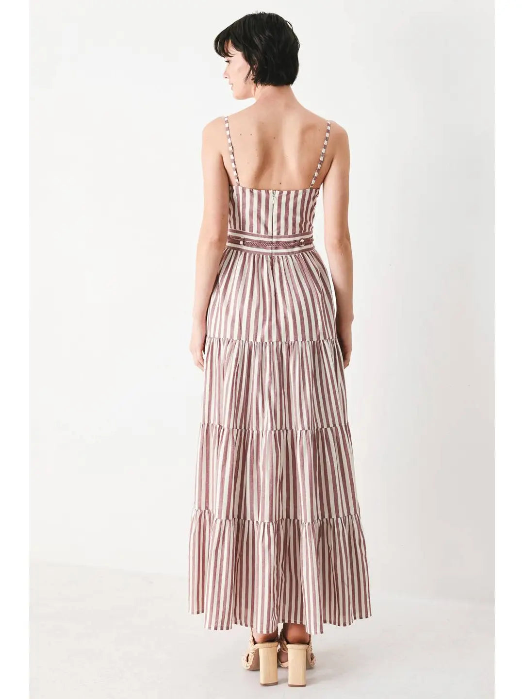 Striped Woven Ankle Dress